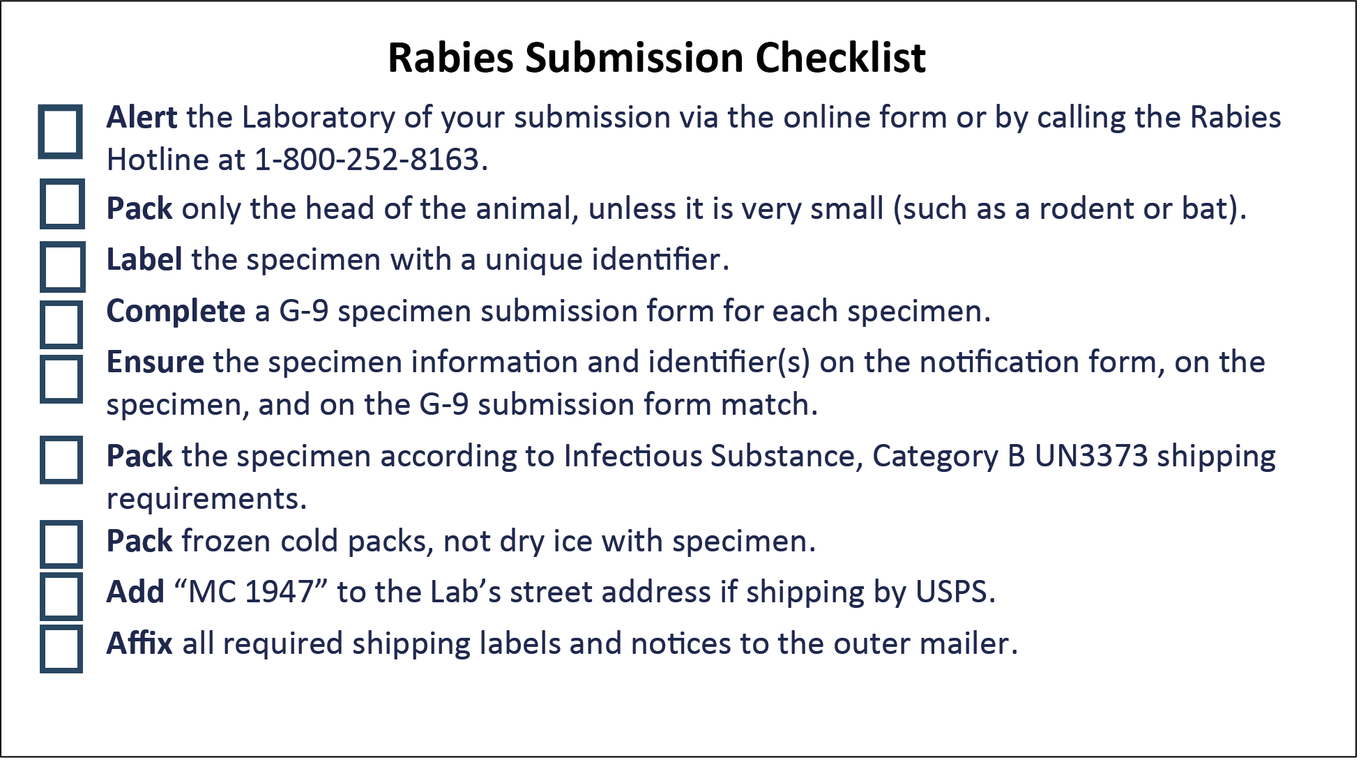 Submitting Rabies Specimens To Dshs Laboratory Texas Dshs